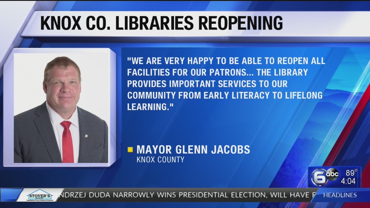 Changes at Knox County Libraries for reopening YouTube