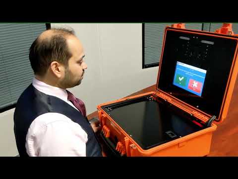 Touchless control and vital sign detection in a suitcase