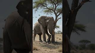 elephant attack #trending #wildlife #ai #shorts