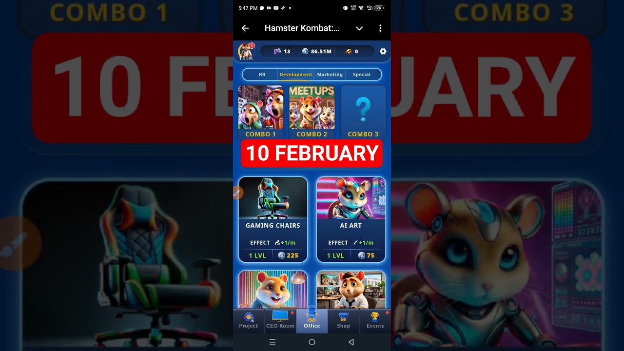 Hamster Kombat Game Dev Daily Combo | 10 February Hamster Kombat Daily Combo | Hamster Daily Combo
