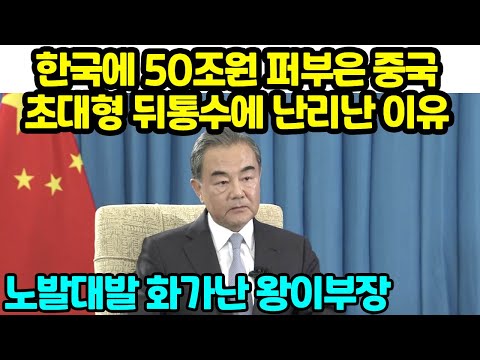 한국에 50조원 퍼부은 중국 초대형 뒤통수에 난리난 이유 노발대발 화가난 <strong>왕이부장</strong>