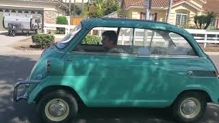 Dont Laugh-it gets 50 Miles per Gallon & fits a family of 4! Rare 1958 BMW Isetta 600.