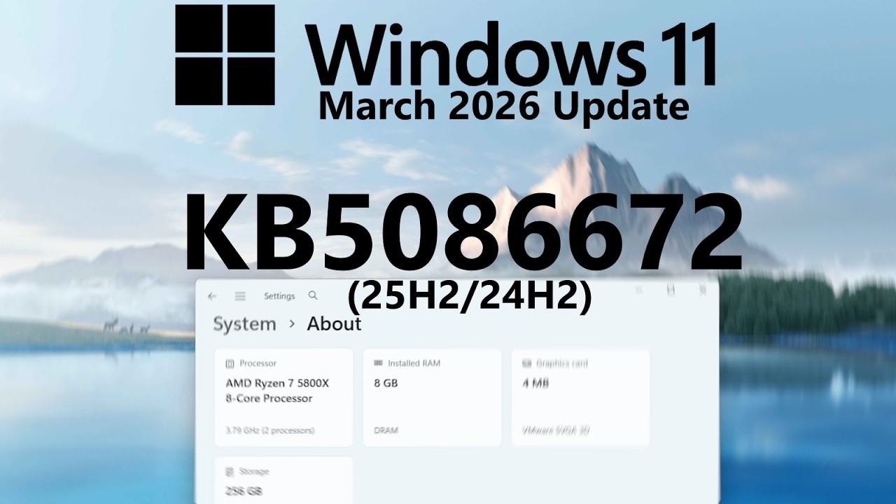Windows 11 March 2026 Update (KB5086672): What's New? - YouTube