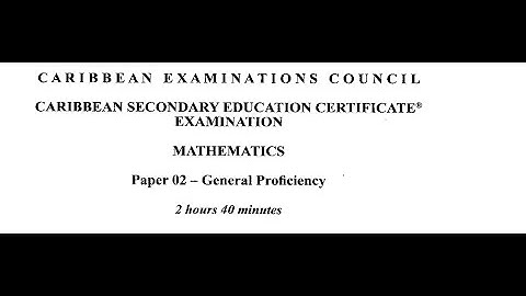 CSEC Math July 2021 P2 Q1a