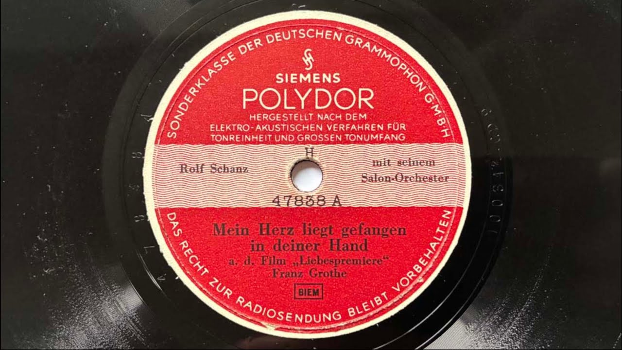 Berlin Danceband: ROLF SCHANZ - Mein Herz liegt gefangen in deiner Hand 1943