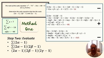 Linear Transformations of Roots for Cubics Video