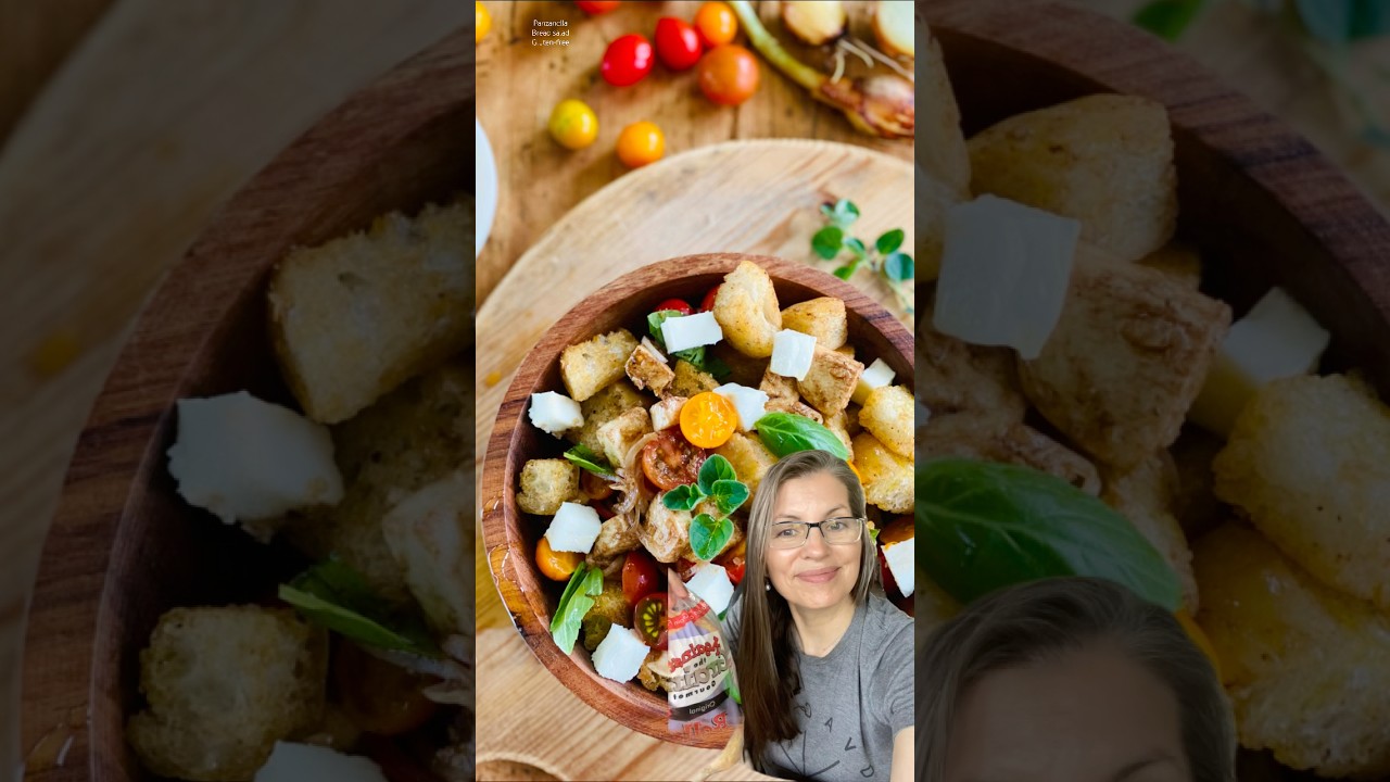 Wish for stale bread #shorts #gluten-free #panzanella #recipe #foodvideo #salad