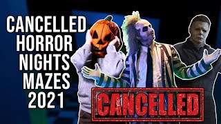 Cancelled and Returning Mazes Halloween Horror Nights Hollywood 2021 Ticket Breakdown Guide