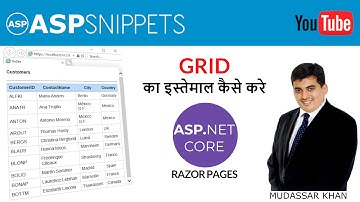 Hindi | Implement Grid (GridView) in ASP.Net Core Razor Pages