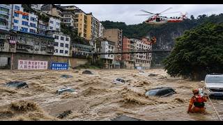 Multiple landslides and river overflows strike China as severe flooding submerges cities