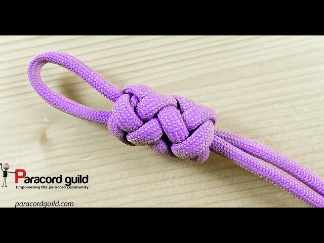 How To Tie A Decorative Paracord Quatrefoil Button Knot/Stopper