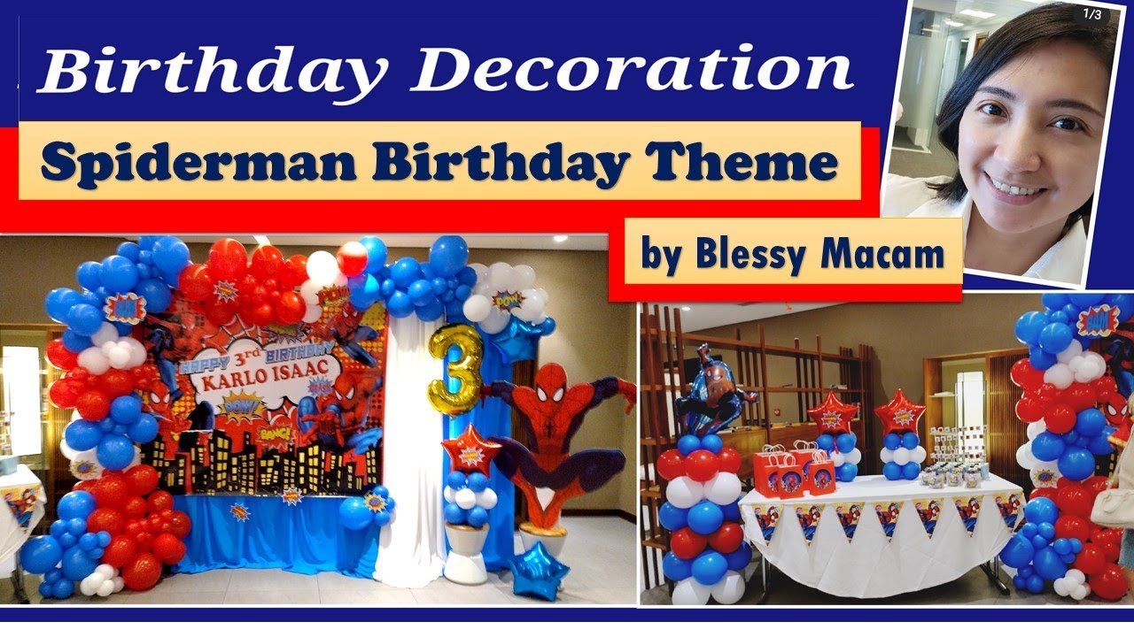 Lot décoration anniversaire spiderman - Spiderman