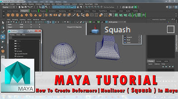 Maya Tutorial |  How To Create Deformers   Nonlinear  Squash  in Maya