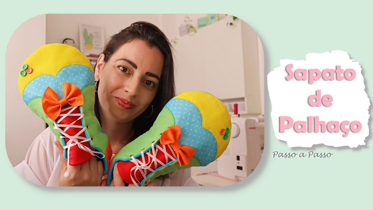 Sapato de Palhaço em Feltro - Passo a Passo