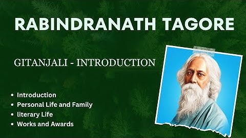 RABINDRANATH TAGORE | GITANJALI INTRO | III BA ENG | NET SET | Tamil Explanation