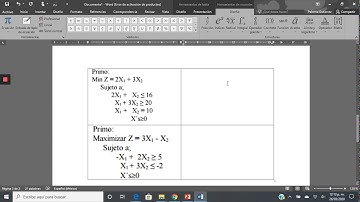 Como transformar un modelo primal en su dual