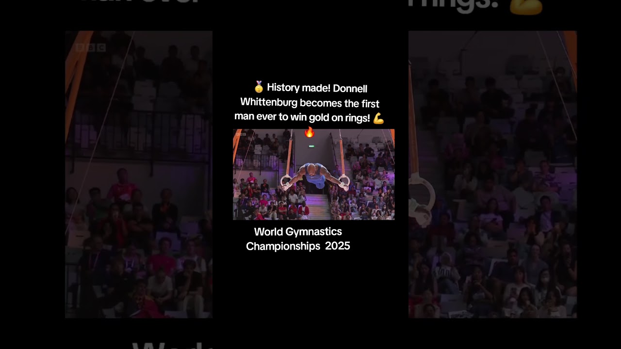 First American gymnast to win gold medal on ring! World Gymnastics Championships 2025 cc: bbc