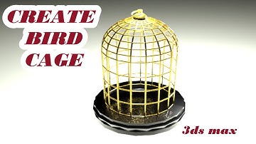 Create a bird cage in 3ds max ( lattice + Extrude ) modifiers