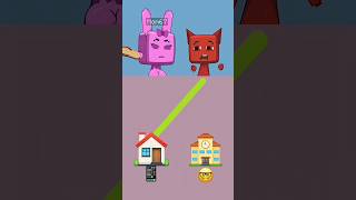 Sprunki-craft School vs Home in Sunday | Funny cartoon short #shorts #minecraft #animation #cartoon