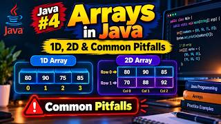 Arrays in Java - 1D, 2D & Common Pitfalls | Java Fundamentals #4 | Java #4