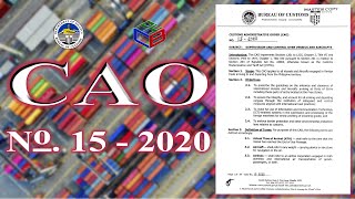 CAO No. 15 - 2020 | Supervision and Control Over Vessels and Aircrafts