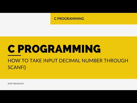 How to take input decimal number through scanf() || C Programming  #cprogramming #clearning
