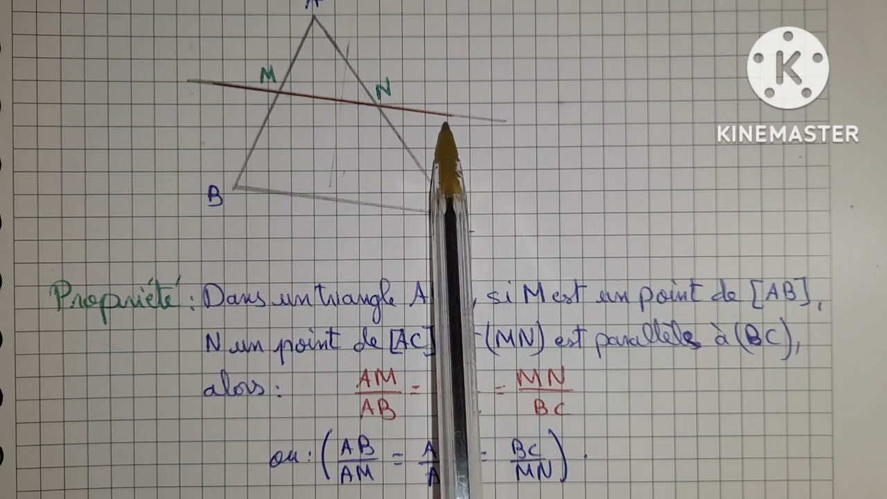 triangle et parallèles (partie 2) : 2AC (Théorème de Thalès)التانية اعدادي