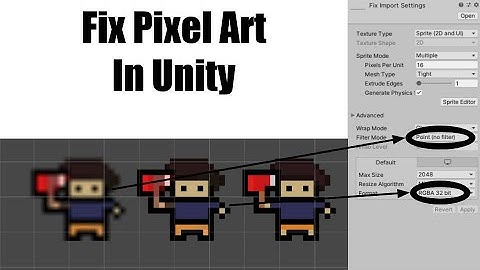 Fix Pixel Art Color/Blurriness In unity