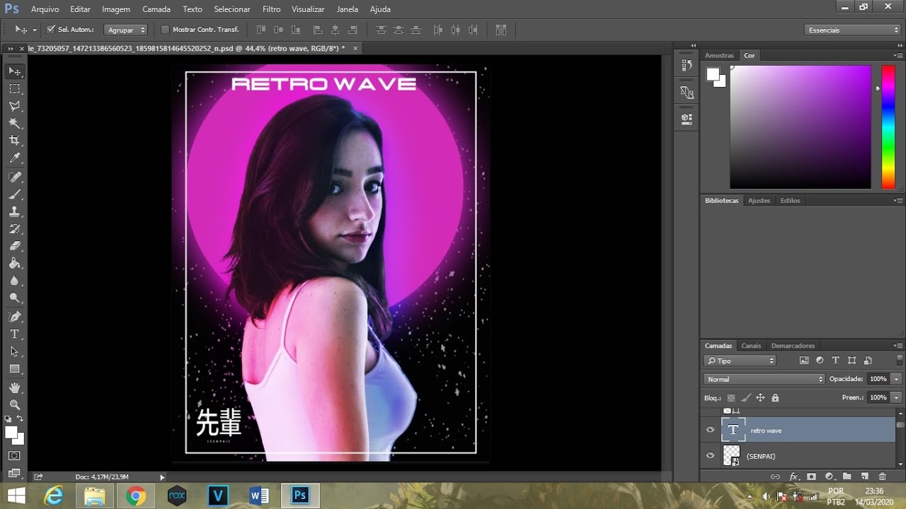 Como Fazer Estilo Retro Wave em Foto no Photoshop