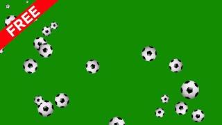 Football. Soccer Ball Falling And Bouncing Green Screen Video