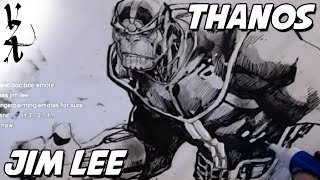 Jim Lee drawing Thanos