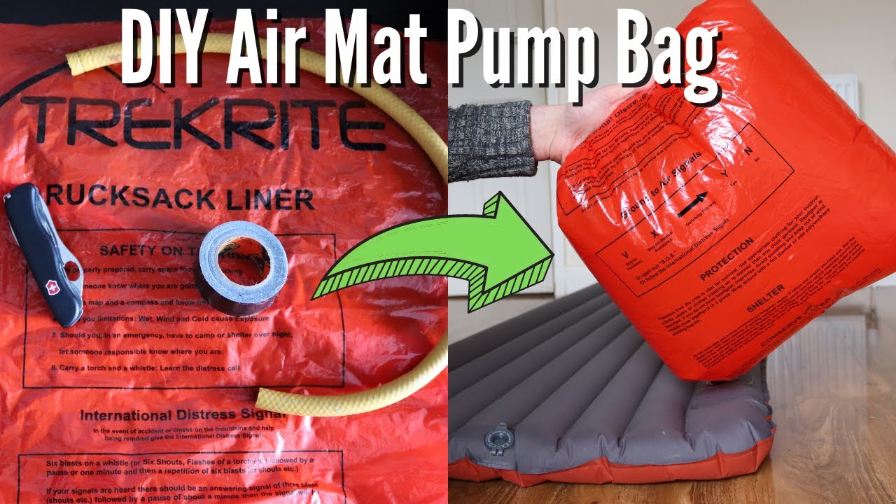 DIY Air Mat Pump Bag (Exped Schnozzel Bag) YouTube