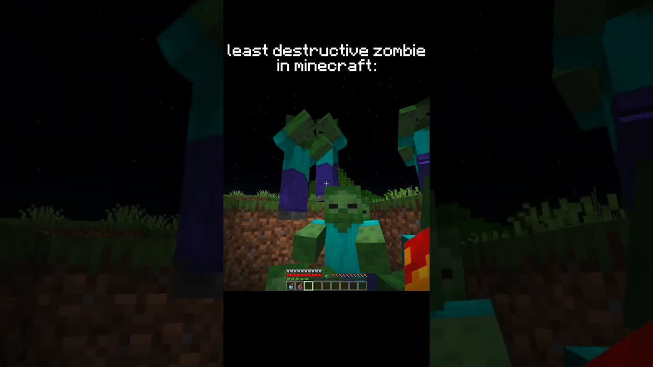 normal zombie in minecraft 😁 