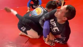 Kimura to hip bump sweep variation