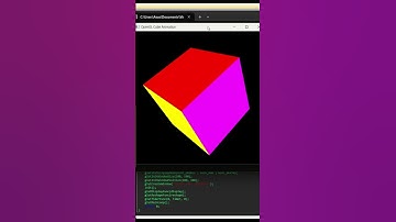 OpenGL Rotating Cube Animation in C++ | Computer Graphics Tutorial #shorts #coding