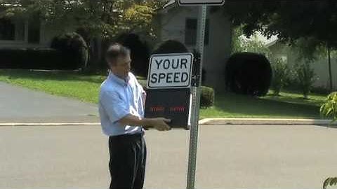 Mounting a SPEEDsentry Shield Radar Speed Display Sign to a Pole