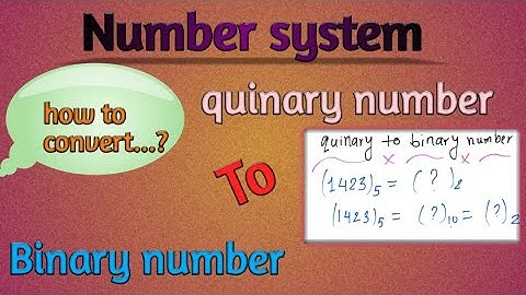 Quinary to binary number conversion ||conversion_of_quinary_to_binary_number|| #QuinaryToBinary