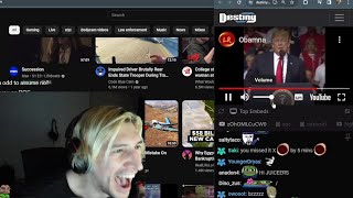 xQc Dies Laughing reading Destiny's Offline Chat