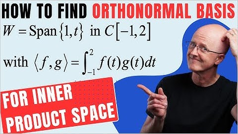 How To Find an Orthonormal Basis for a Subspace of an Inner Product Space