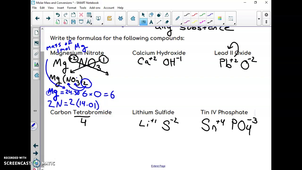 Calculating Molar Mass YouTube