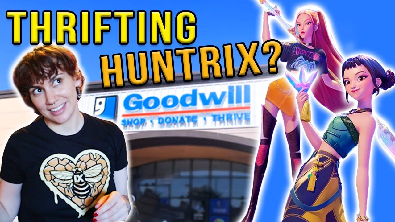 can I thrift K Pop Demon Hunters cosplays at GOODWILL?! (thrift haul & upcycling ideas)