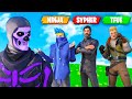 I joined FASHION SHOWS with Streamers SKIN COMBOS... (fortnite)