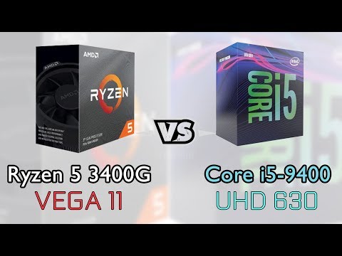 Ryzen 5 3400G vs Core i5-9400 | Vega 11 vs. UHD 630 Graphics | Test in 10 Games