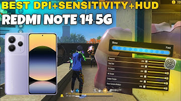 ⚙️ Redmi note 14 5g free fire best dpi+sensitivity+hud || Redmi note 14 5g free fire