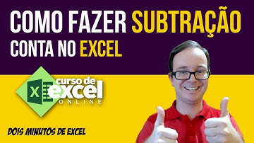 Curso de Excel OnLine - Como Fazer Subtração no Excel