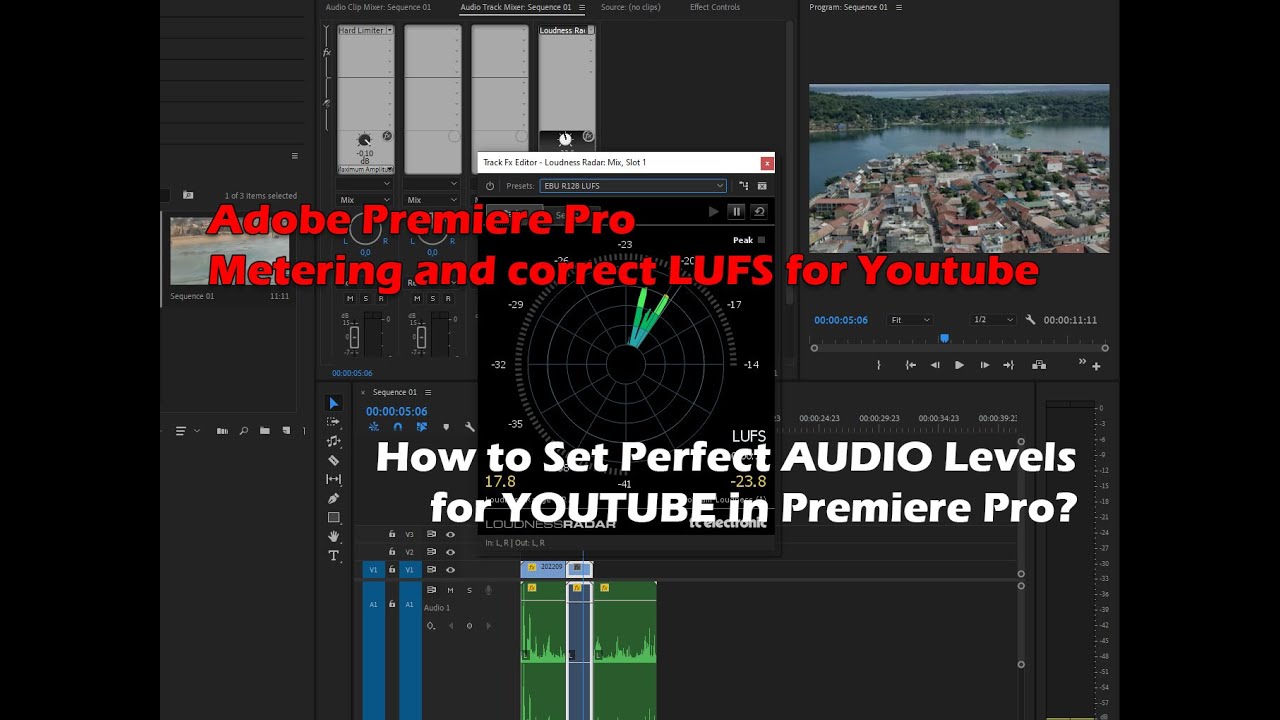 Adobe Premiere Pro - Metering and correct LUFS for Youtube - YouTube
