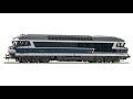 Roco SNCF 72012 Diesel Locomotive pulling 1969 SNCF Rapide 40 (Paris - Basel) Passenger Train