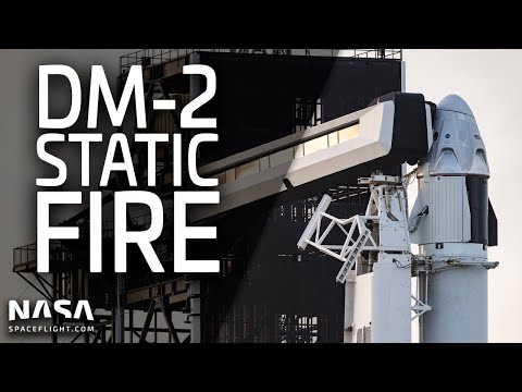 Falcon 9 static fire test for SpaceX's Demo-2 mission