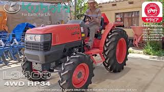 TRACTOR AGRÍCOLA, KUBOTA L3408, HP34, 4WD, MWE#05-01 EMP - SARABIA, SAN BENITO, COCHABAMBA, BOLIVIA.