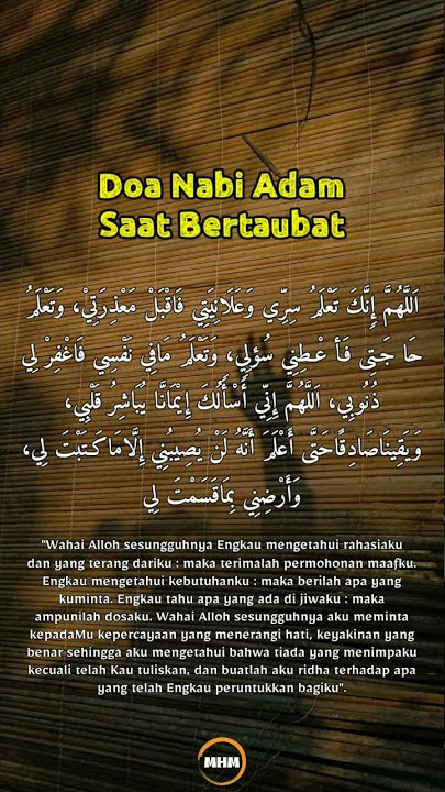 Doa Nabi Adam Saat Bertaubat | MHM #shorts #dawuhkyai #storywa